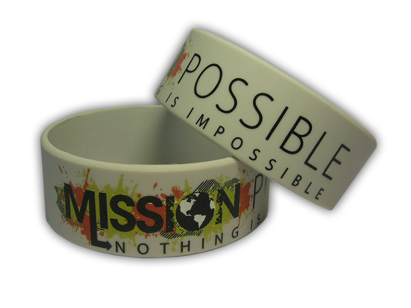 Custom One Inch Debossed Printed Wristband